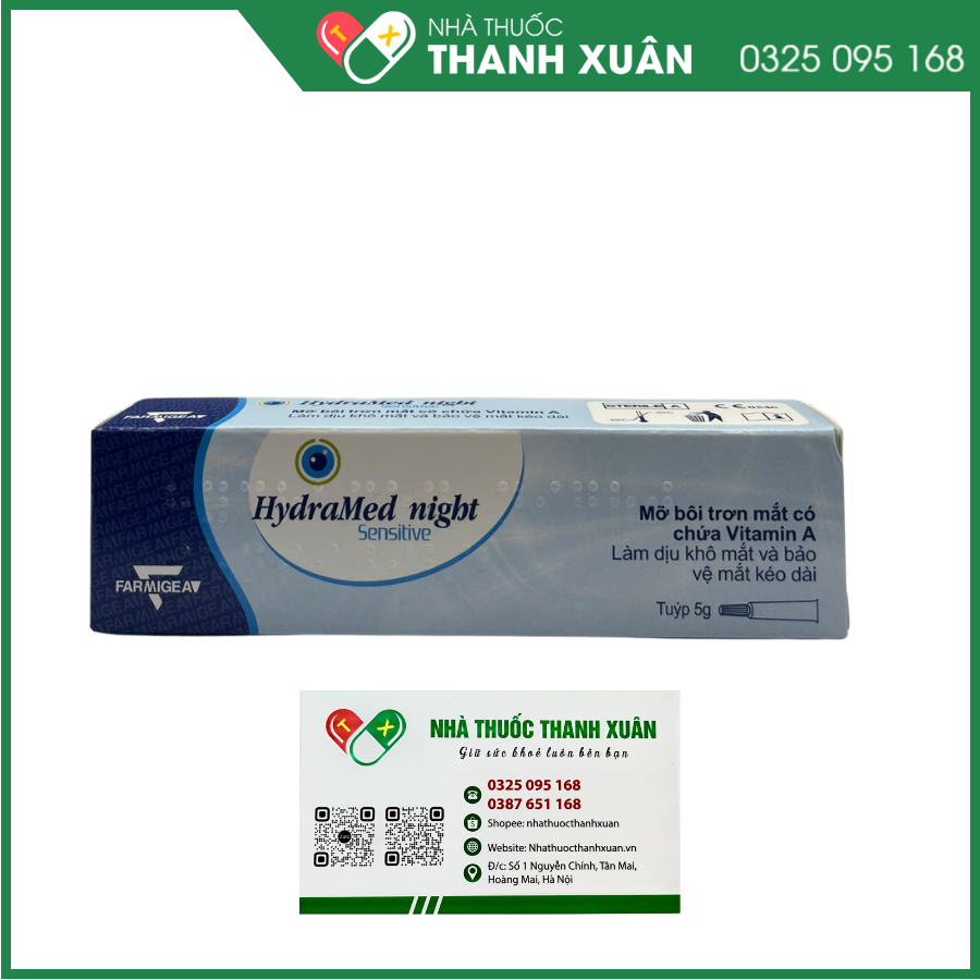 HydraMed Night Sensitive giúp làm dịu, giảm khô mắt